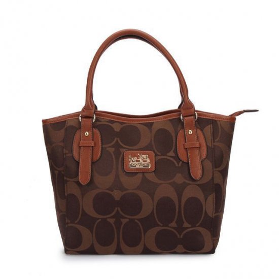 Coach Logo In Monogram Small Coffee Totes DCL | Women
